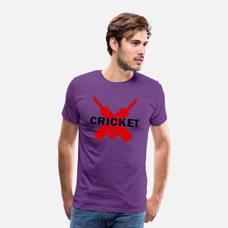 Cricket logo red black with bat and ball. Bat and