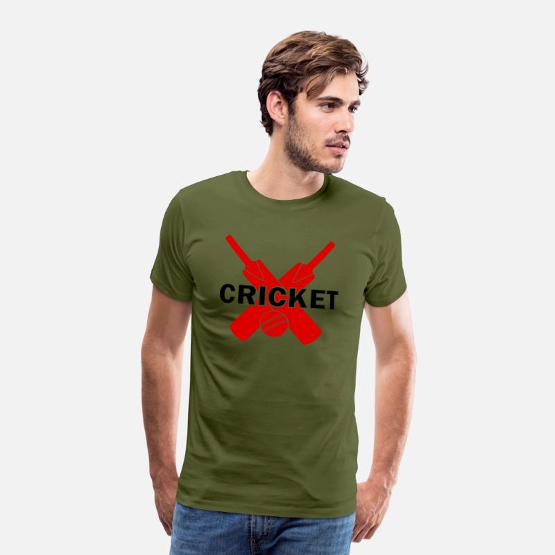 Cricket logo red black with bat and ball. Bat and