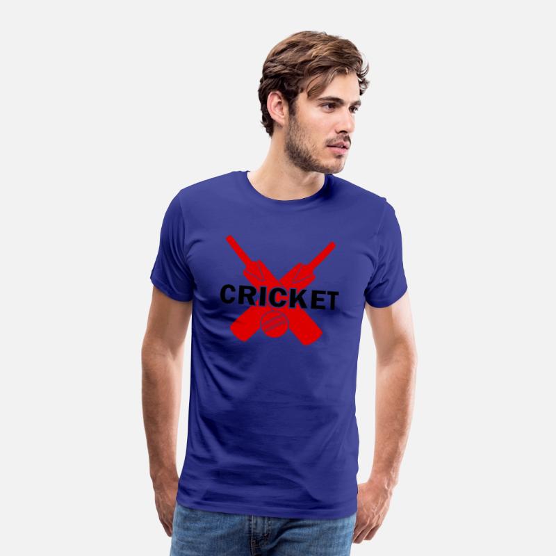 Cricket logo red black with bat and ball. Bat and