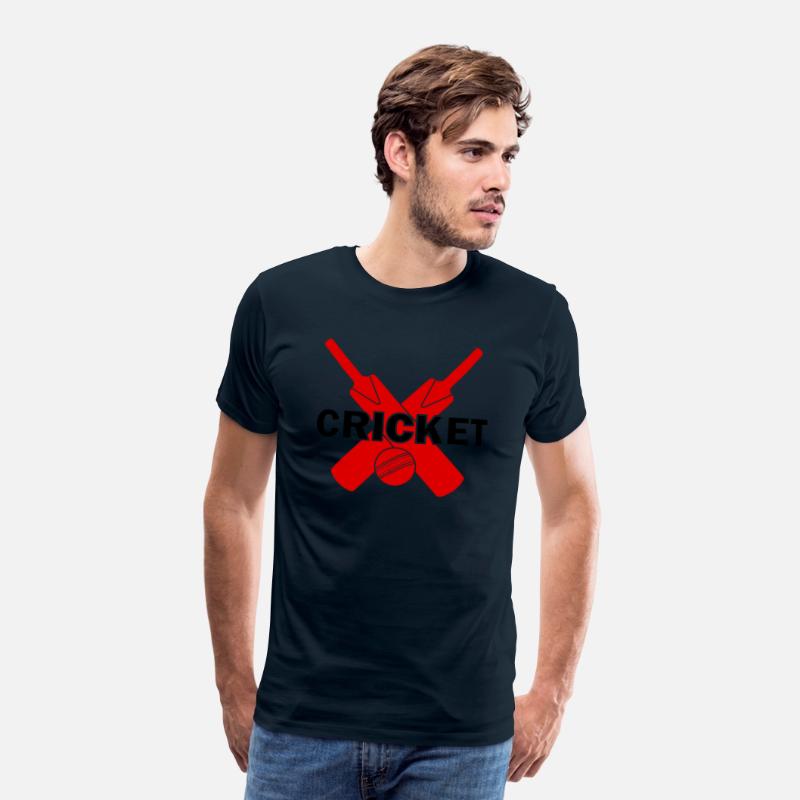 Cricket logo red black with bat and ball. Bat and
