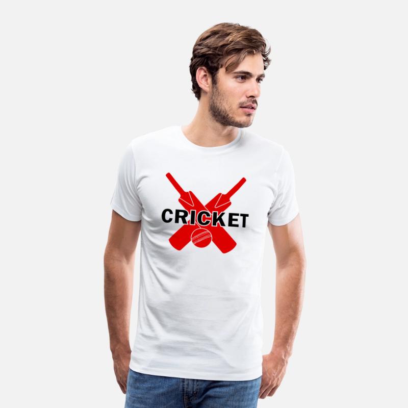 Cricket logo red black with bat and ball. Bat and