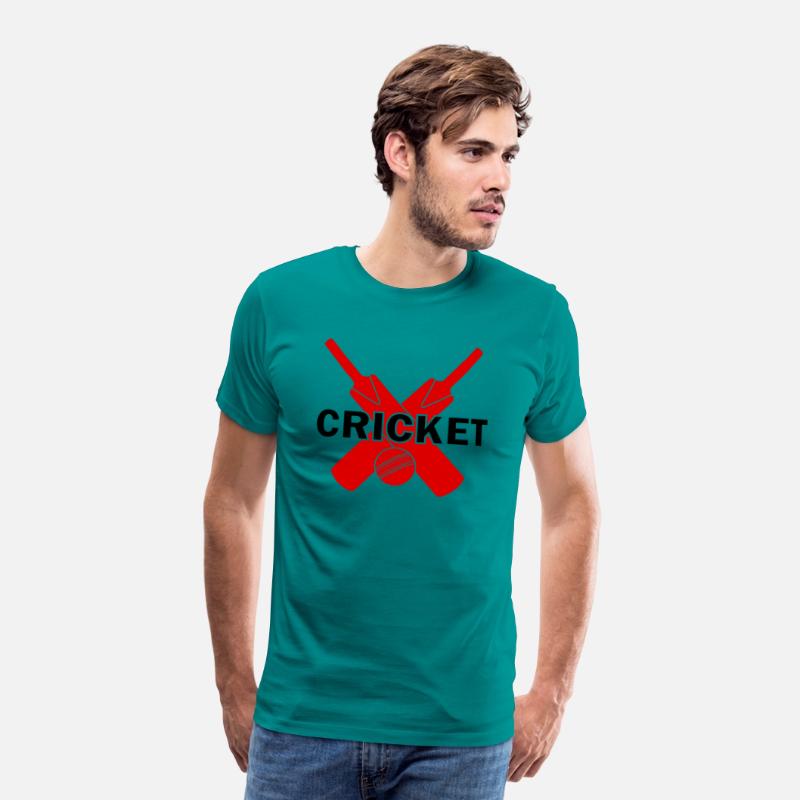 Cricket logo red black with bat and ball. Bat and