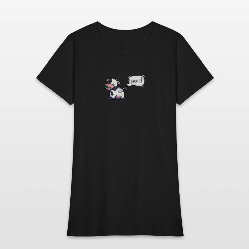 Cross Country Run T-Shirt, XC Running Eating Cow S