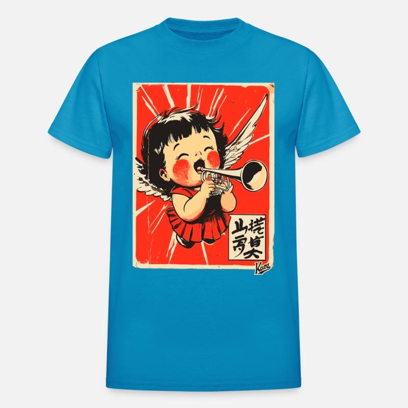 Cute Angel Playing Trumpet