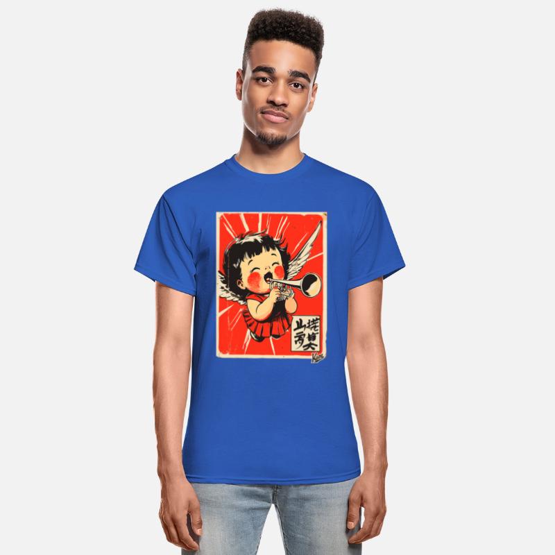 Cute Angel Playing Trumpet