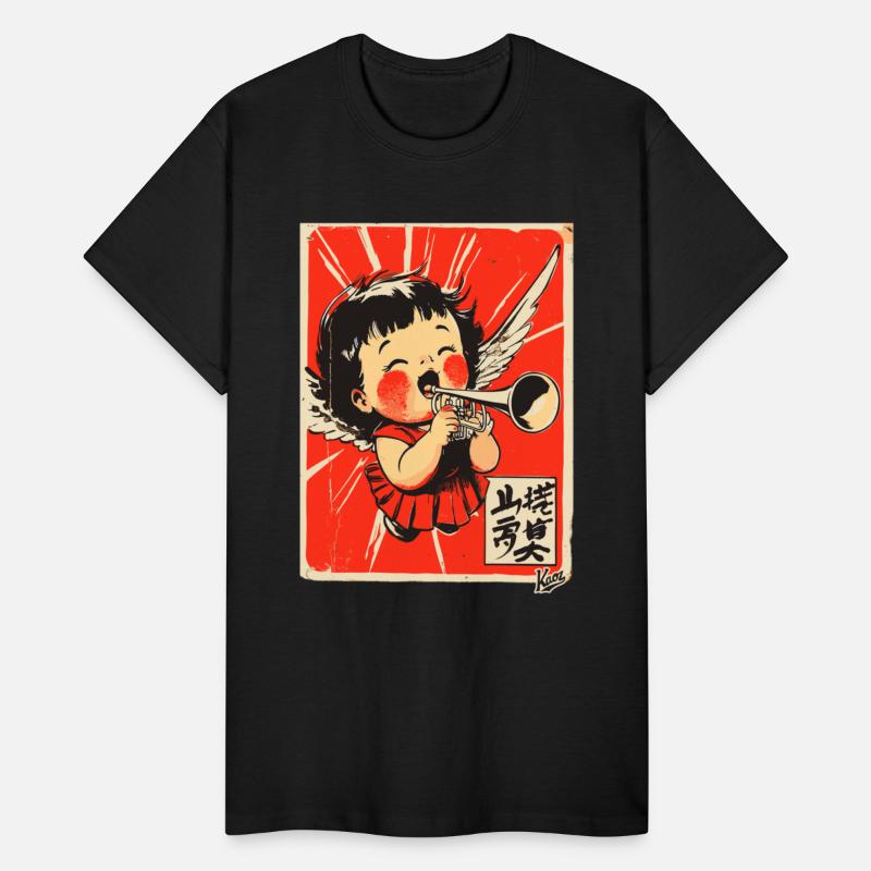 Cute Angel Playing Trumpet