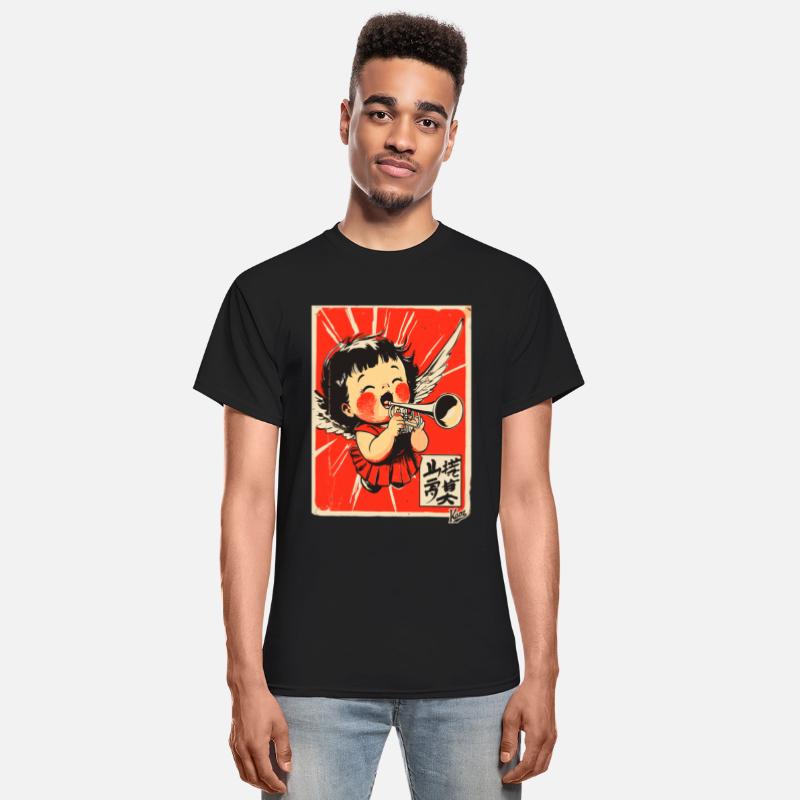 Cute Angel Playing Trumpet