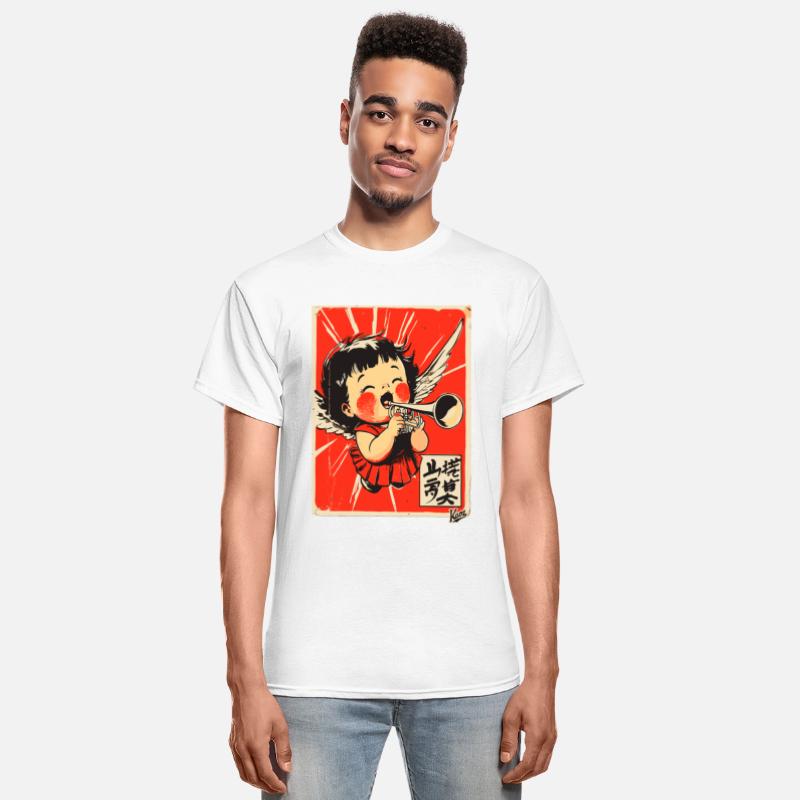 Cute Angel Playing Trumpet