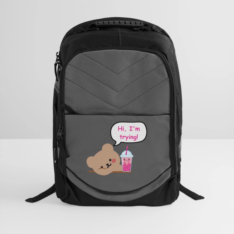 Cute Bear with Bubble Tea Design