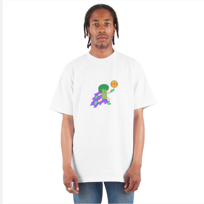 Cute broccoli basketball