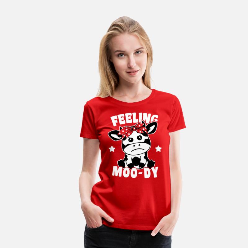 Cute Cow Feeling Moody Funny Pun