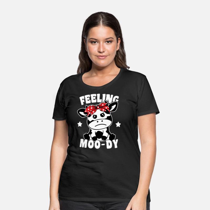 Cute Cow Feeling Moody Funny Pun