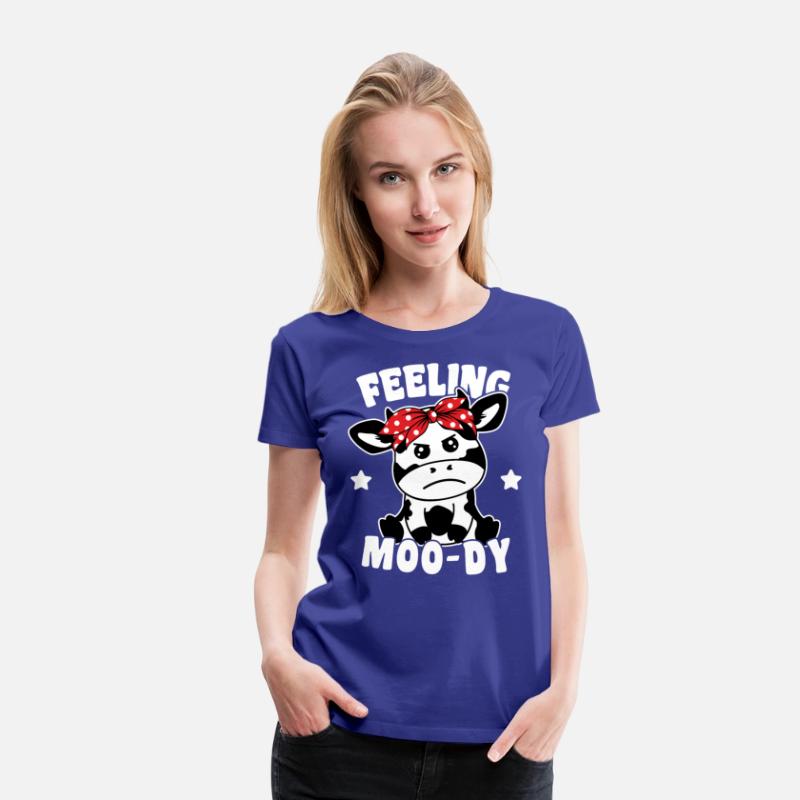 Cute Cow Feeling Moody Funny Pun