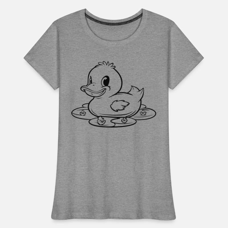 cute duck swimming in a swamp