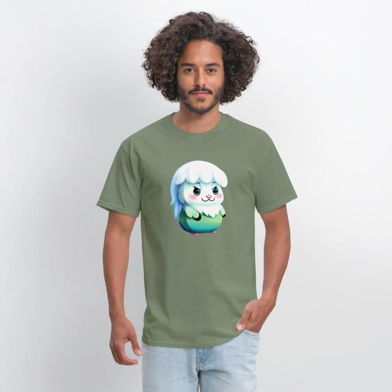 Cute kawaii furry animal, yeti type