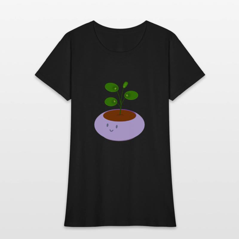 Cute lavender purple pot pilea money plant