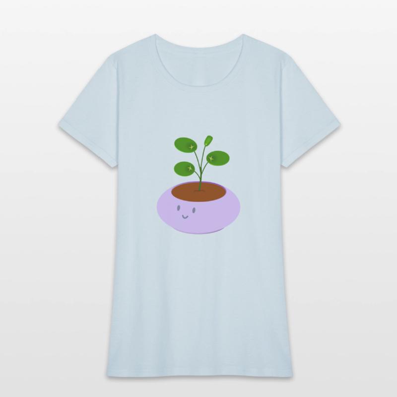 Cute lavender purple pot pilea money plant