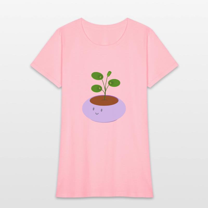 Cute lavender purple pot pilea money plant