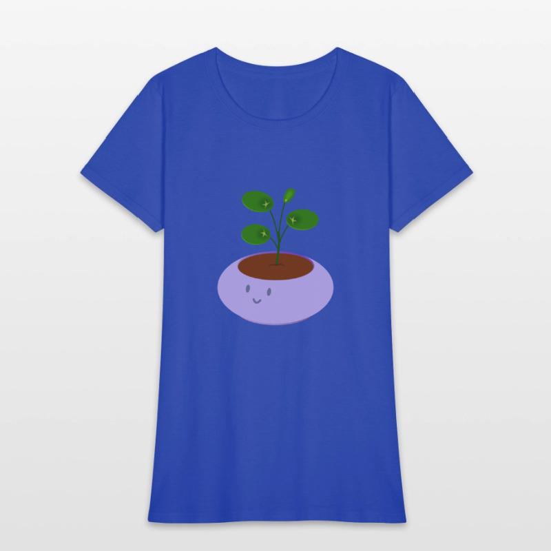 Cute lavender purple pot pilea money plant