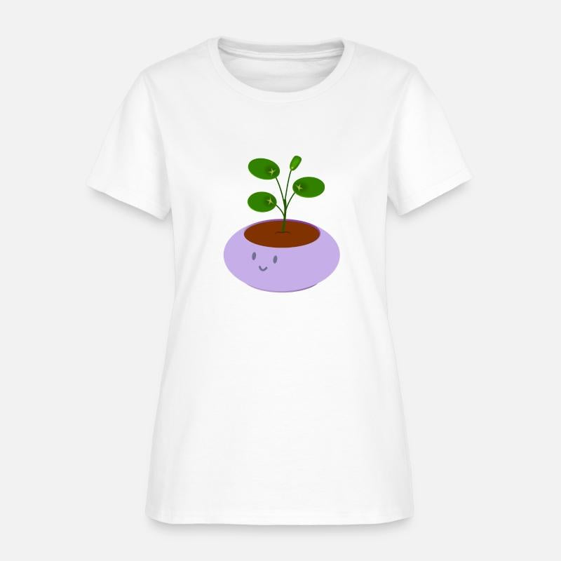 Cute lavender purple pot pilea money plant