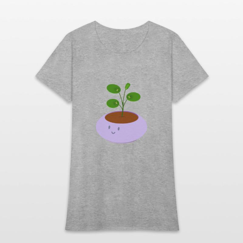 Cute lavender purple pot pilea money plant