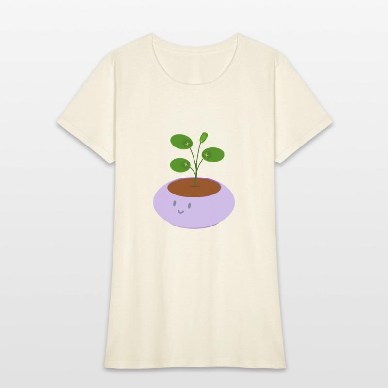 Cute lavender purple pot pilea money plant