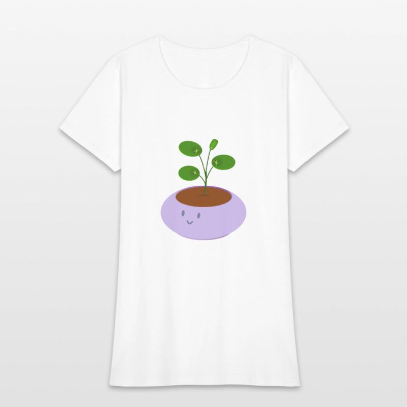 Cute lavender purple pot pilea money plant