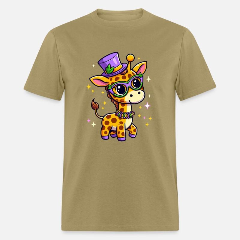 Cute Mardi Gras Giraffe: Comic Style