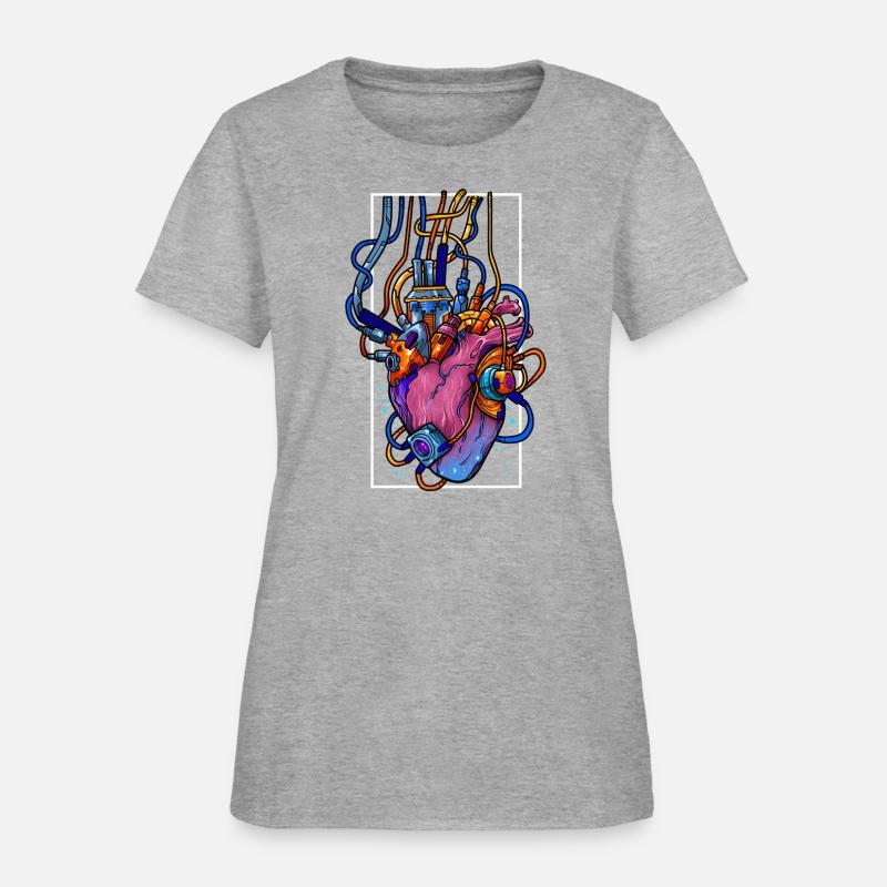 Cyborg Robot Heart Vaporwave Futuristic Cyberpunk