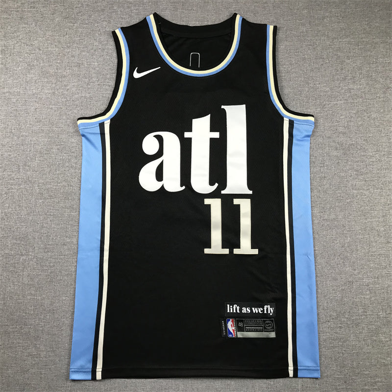 Men's Atlanta Hawks Trae Young #11 Black 2023/24 Swingman Jerseys - City Edition