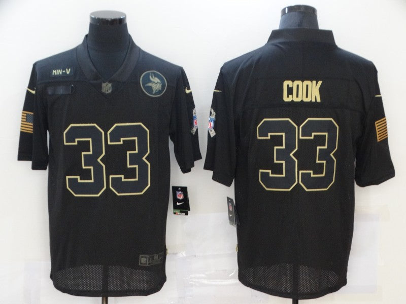 Men's Minnesota Vikings Dalvin Cook #33 Black Player Game Jerseys