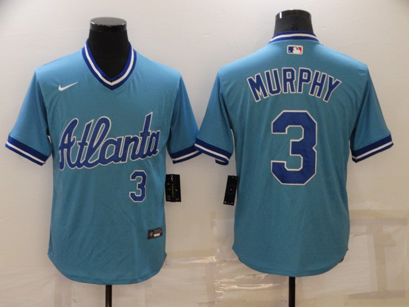 Men's Atlanta Braves Dale Murphy #3 Blue Stitched Baseball Jerseys
