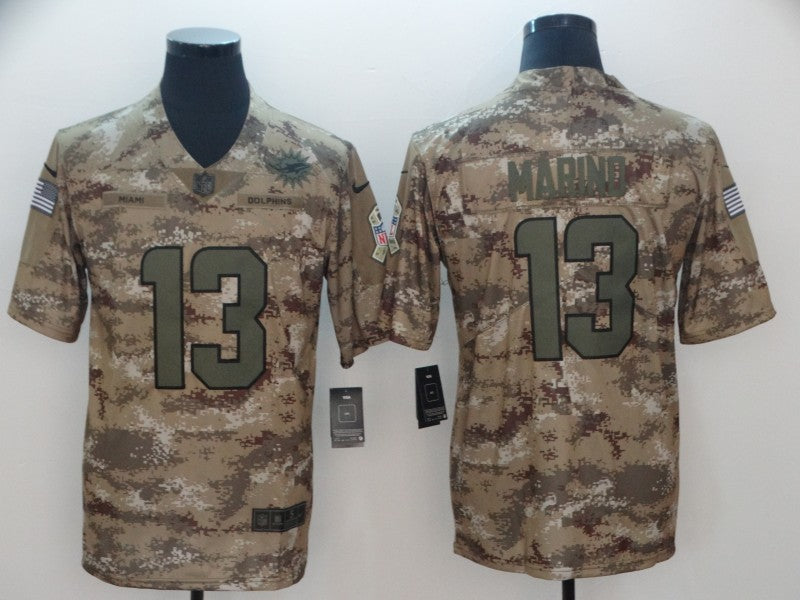 Men's Miami Dolphins Dan Marino #13 Camouflage Game Jerseys