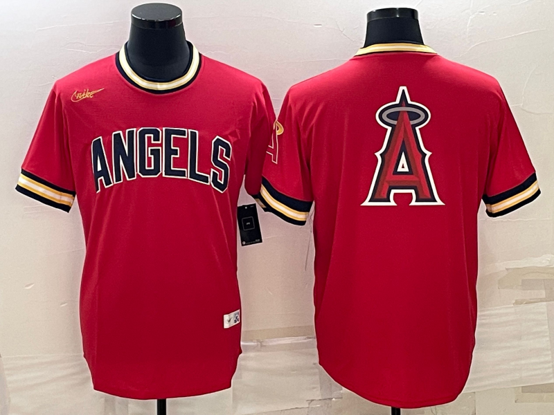 Men's Los Angeles Angels Red Authentic Player Jerseys