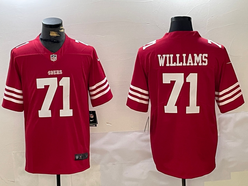 Men's San Francisco 49ers Trent Williams #71 Scarlet Game Player Jerseys