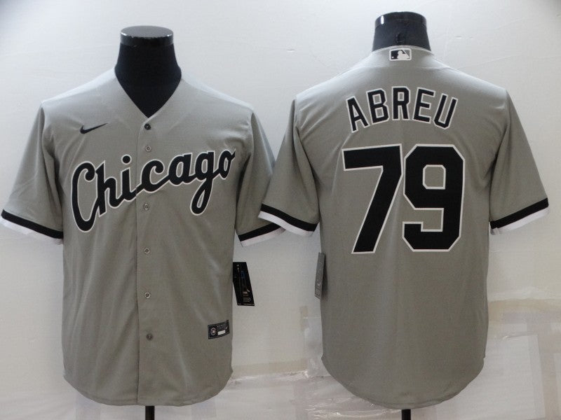 Men's Chicago White Sox Jose Abreu #79 Gray Replica Baseball Jerseys