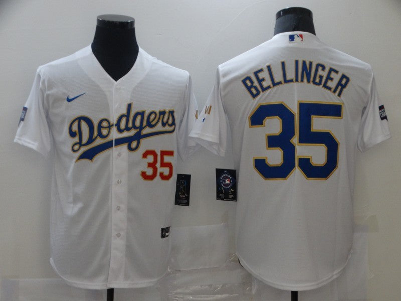 Men's Los Angeles Dodgers Cody Bellinger #35 White Fashion Stitched Jerseys