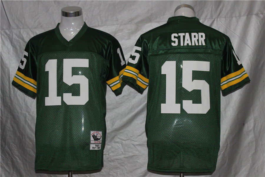 Men's Green Bay Packers Bart Starr Mitchell & Ness Green Legacy Replica Jerseys