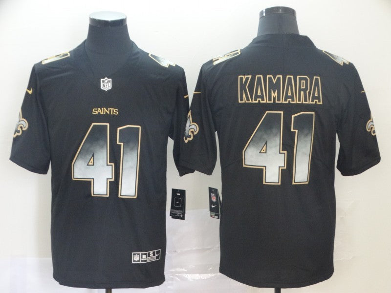 Men's New Orleans Saints #41 Alvin Kamara Black Authentic Game Jerseys