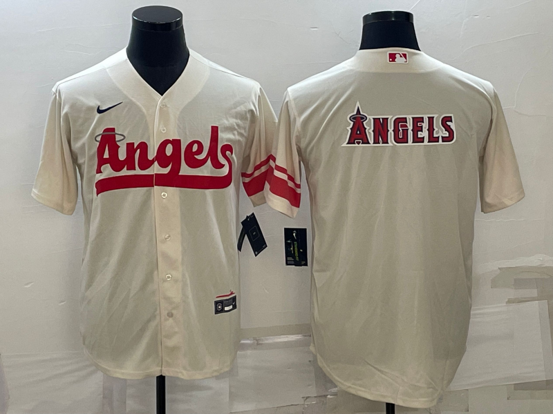 Men's Los Angeles Angels Cream 2022 City Connect Replica Player Jerseys