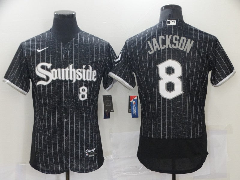 Men's Chicago White Sox Bo Jackson #8 Black Stitched Jerseys