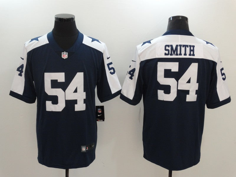 Men's Dallas Cowboys Jaylon Smith #54 Navy Alternate Custom1 Game Jerseys