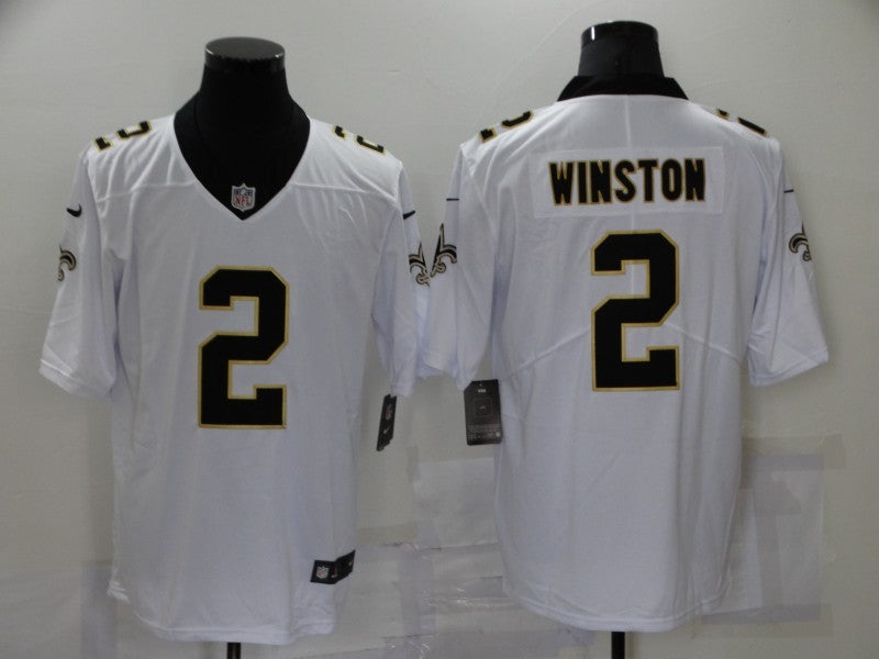 Men's New Orleans Saints Jameis Winston #2 White Game Jerseys