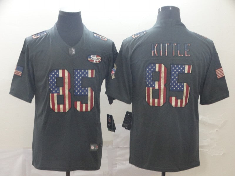 Men's San Francisco 49ers George Kittle #85 Black Stitched Game Jerseys