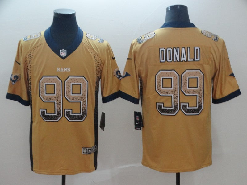 Men's Los Angeles Rams Aaron Donald #99 Yellow Player Game Jerseys