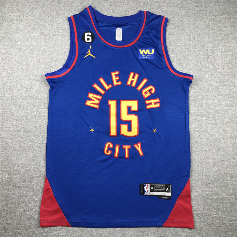 Men's Denver Nuggets Nikola Jokic #15 Blue 2022/23 Statement Edition Swingman Jerseys