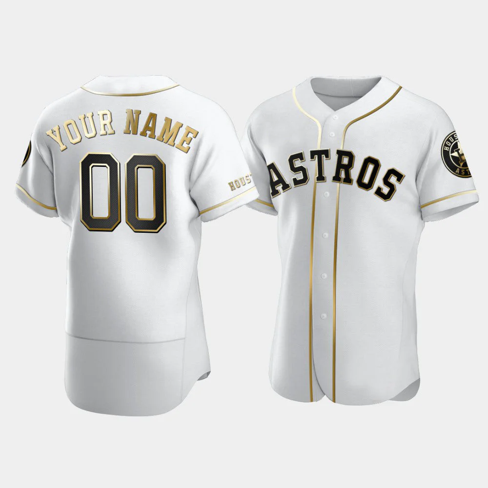 Men's Houston Astros White Replica Custom Jerseys