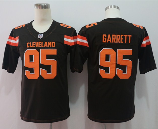Men's Cleveland Browns Myles Garrett #95 Brown Player Game Jerseys