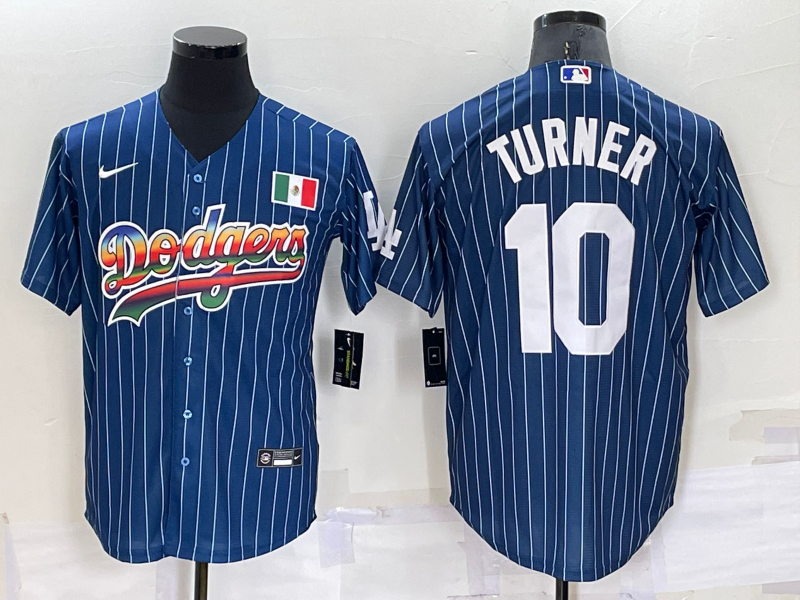 Men's Los Angeles Dodgers Justin Turner #10 Blue Authentic Game Jerseys