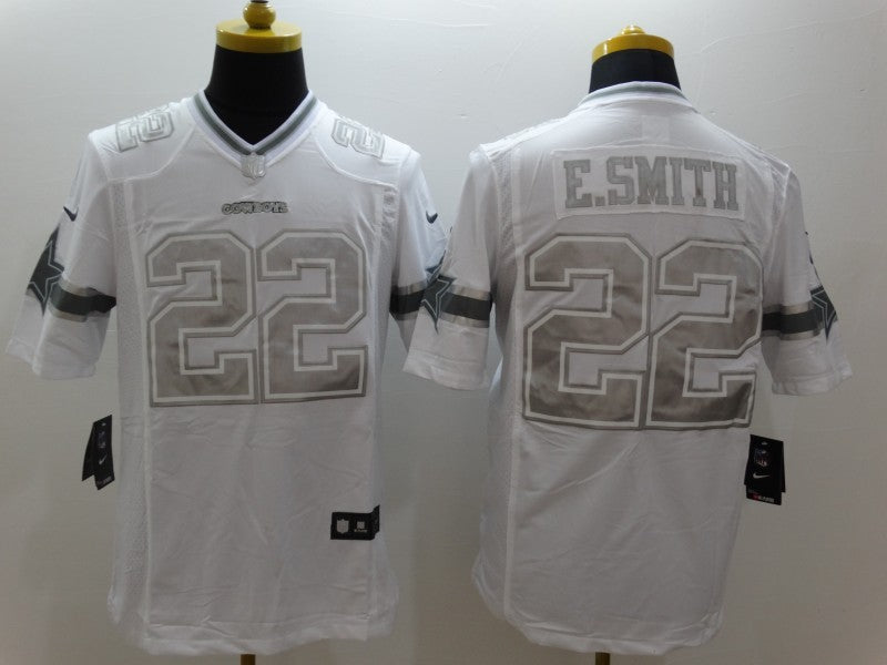 Men's Dallas Cowboys Emmitt Smith #22 White Game Jerseys